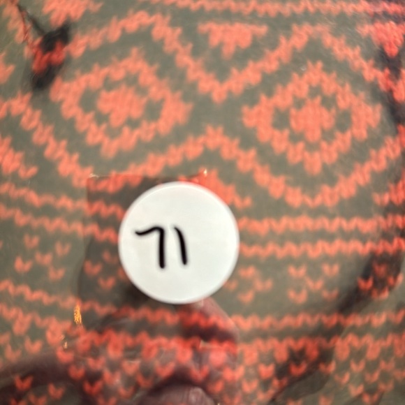 J. Crew Navy Blue Fair Isle Merino Wool Blend Ruffle Sleeve Knit Sweater Sz Med - Picture 6 of 6